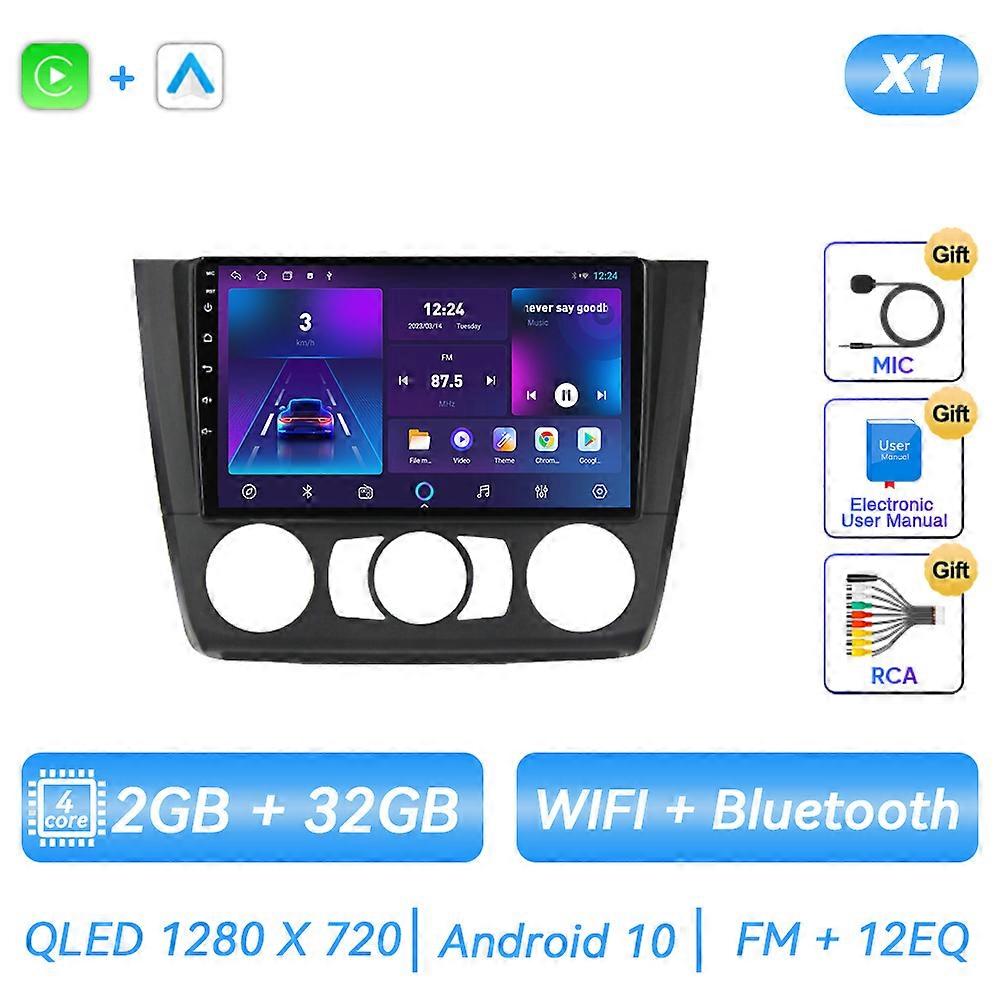 For BMW 1 Series E81 E82 E87 E88 AT 2004 - 2012 Android Car Radio Multimedia Player GPS Navigation QLED Touch Screen Carplay