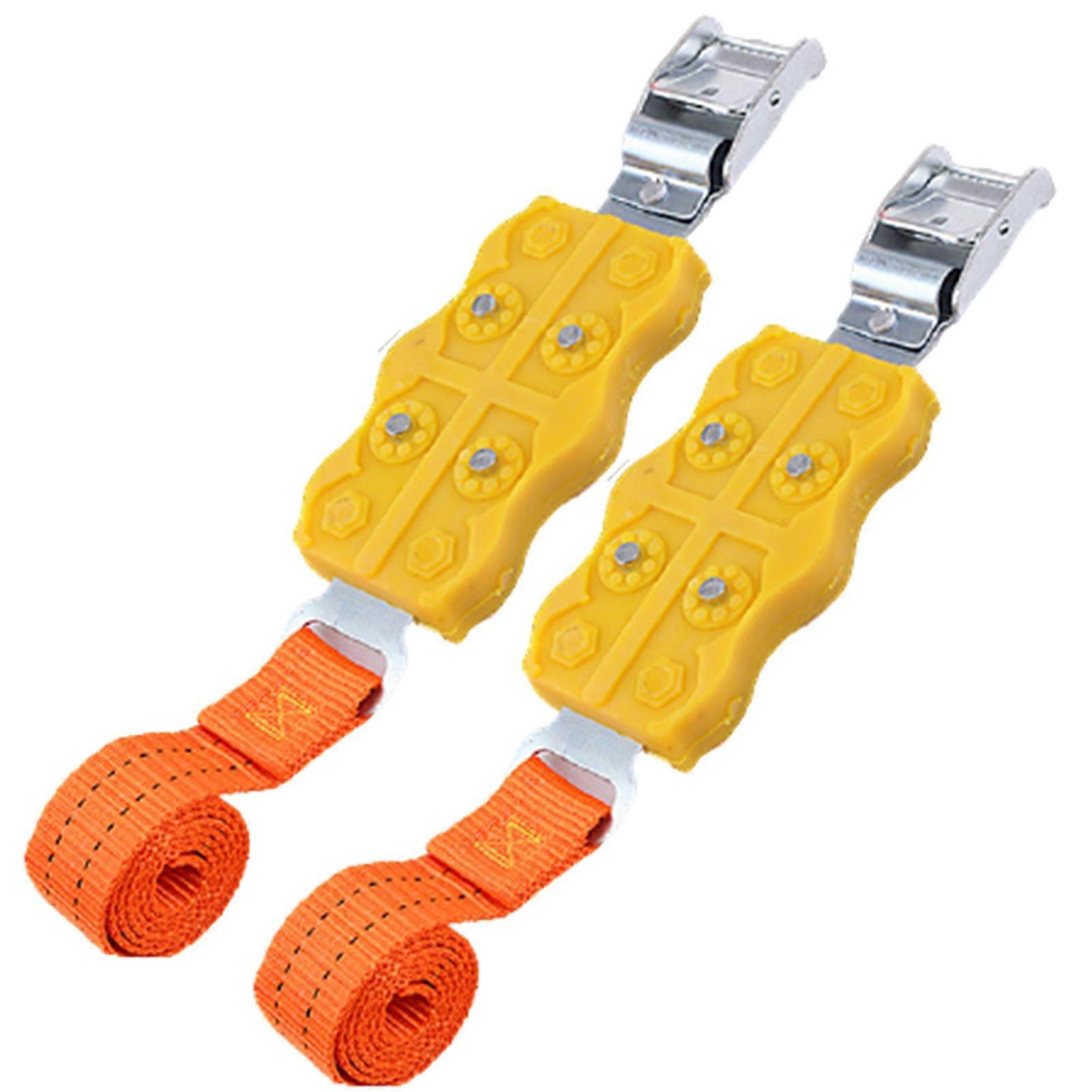 2Pcs Multi-function Universal Mud Snow Rubber Non-slip Anti-Skid Car Tire Chain