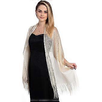 Neuer, geeigneter Damen-Fransenschal Party Ball Schal (Champagnergold)