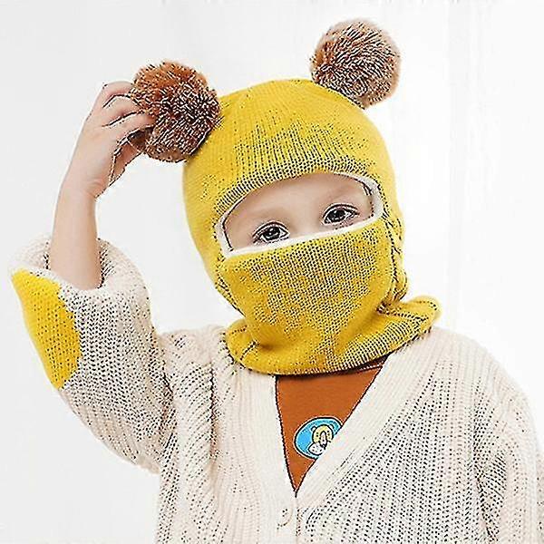 Chapeau coupe-vent Hiver Chaud Mignon Chapeau [jaune]