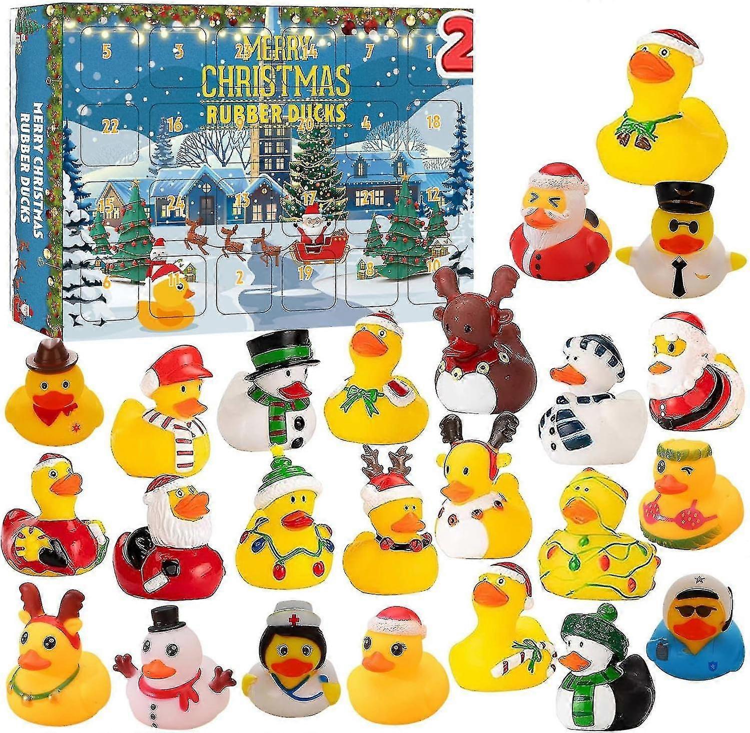 2023 Christmas Rubber Duck Advent Calendar 24 Days Christmas Countdown Calendar For Kids (random Style)