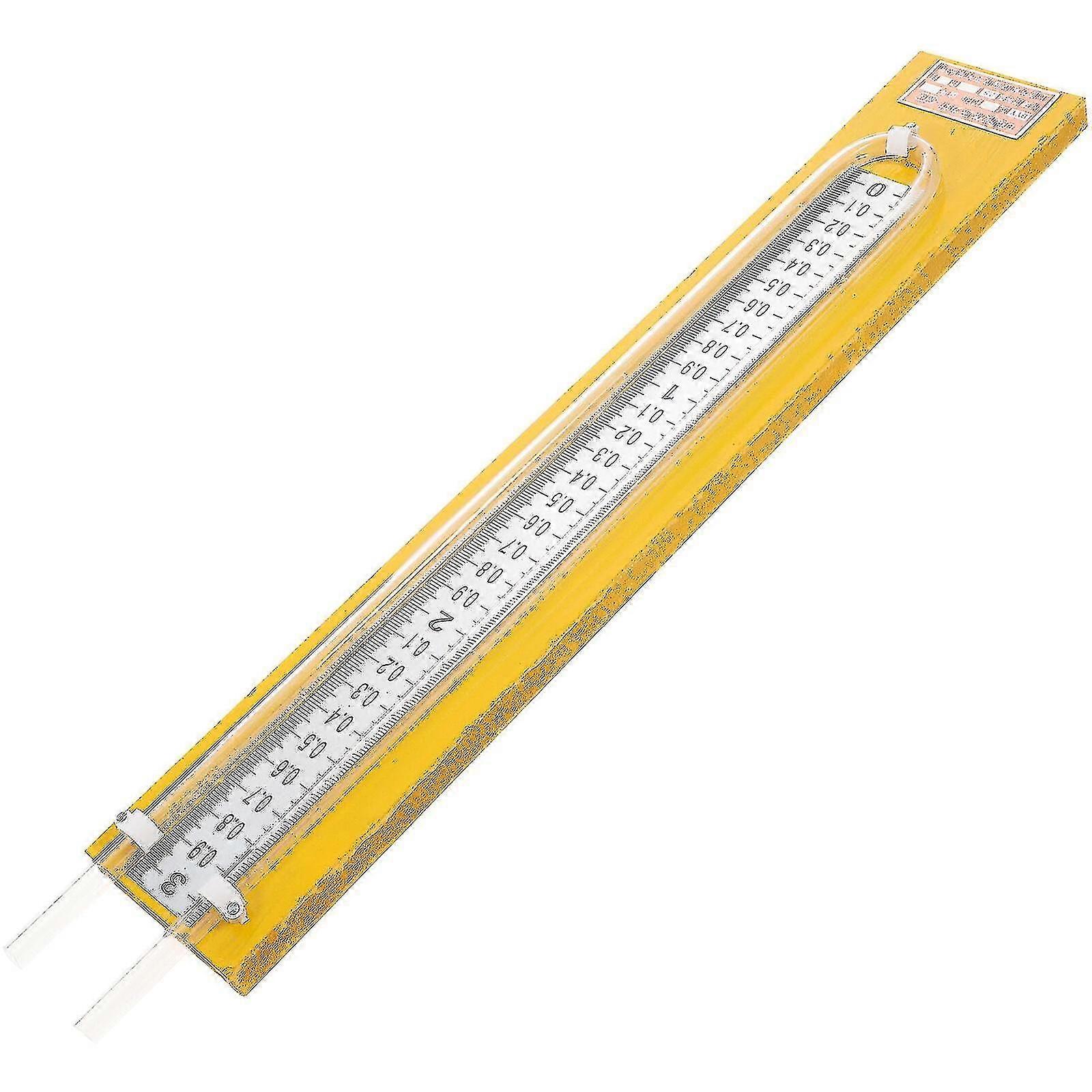 1 st rostfritt stål U-formad tryckmätare 0-10kpa differenstrycksmätare med hög noggrannhet Trycksensor lättläst U-rörsmanometer