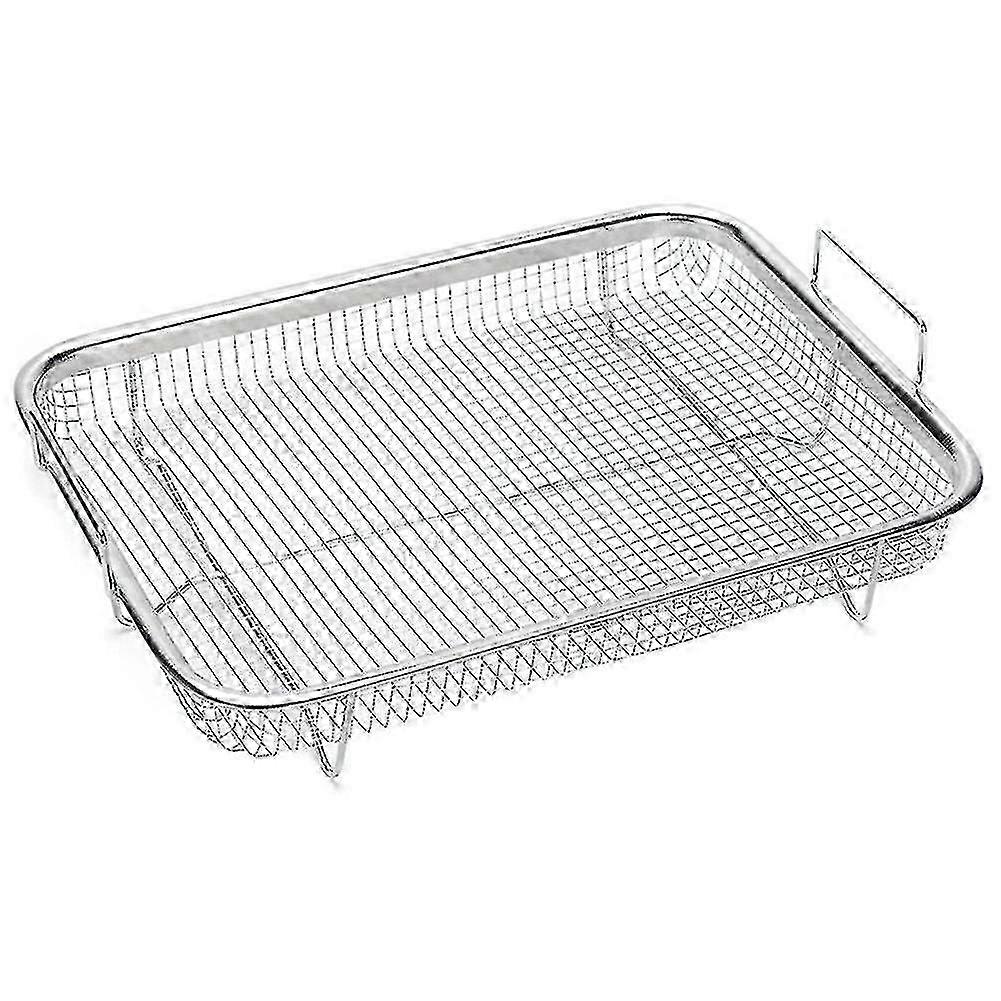 1pcs Fryer Basket For Oven, Stainless Steel Grill Basket, Non-stick Mesh Basket, Fryer Tray Wire Ra