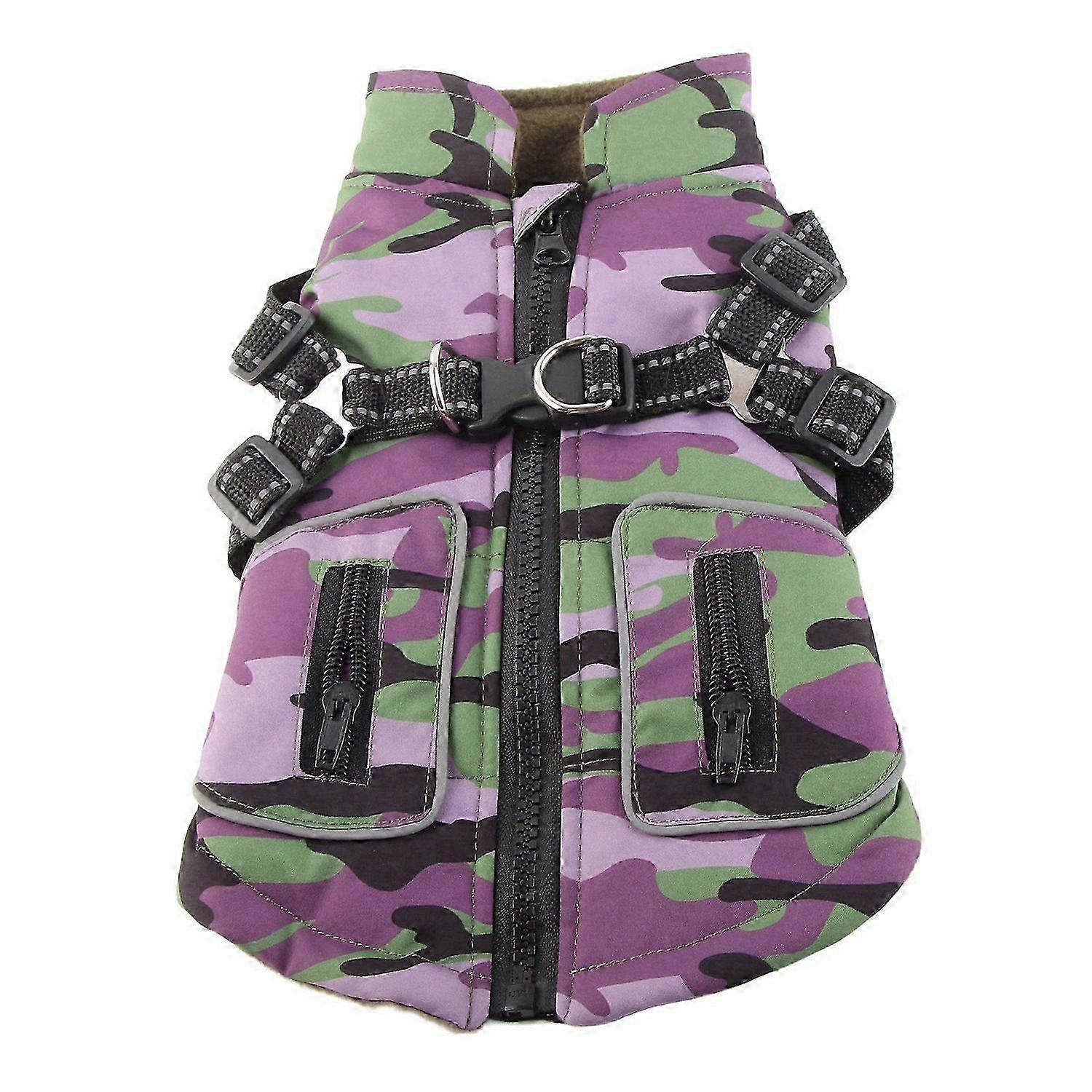 Warm Dog Jacket Stylish Windproof Thickened Cold Protection Reflective Dog Winter Coat with Chest St