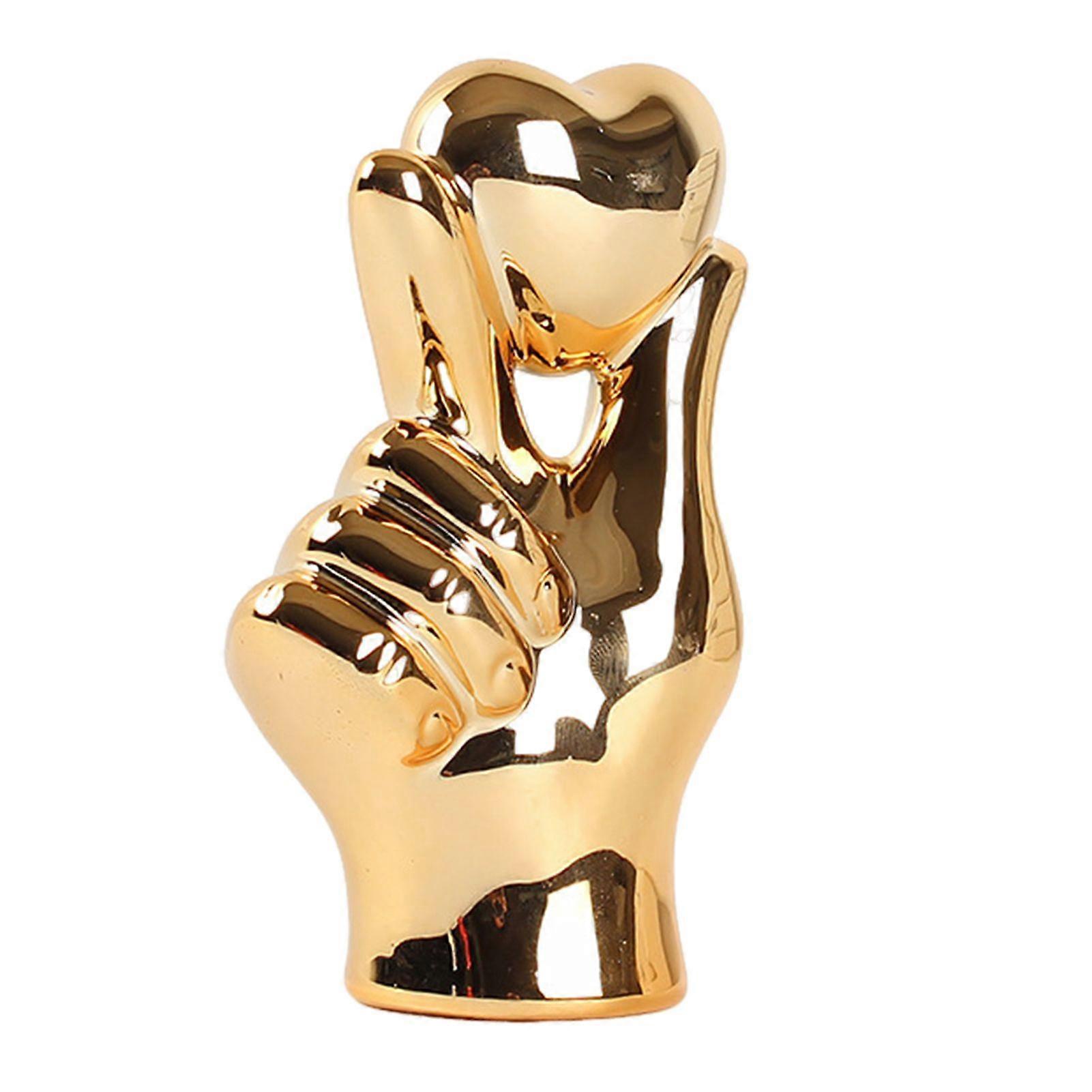 1/2 szt. figurka gestu miłości serce trzymająca serce ręka ceramiczna statua rzeźba dom biuro wesele dekoracja pulpitu ozdoba