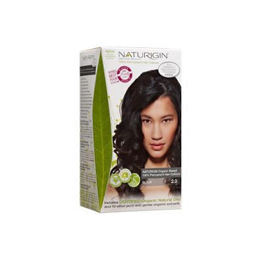 100% Organic Permanent Hair Color - Paraben-Free - 2.0 Black (3.9 Fl Oz)