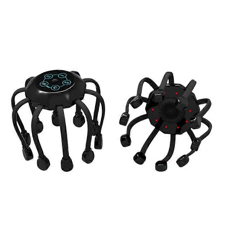 Elosung Black Model [5 Modes + Vibration Timing] Multifunctional Electric Head Massager With 14 Nodes Scalp Stress Relief Massagers