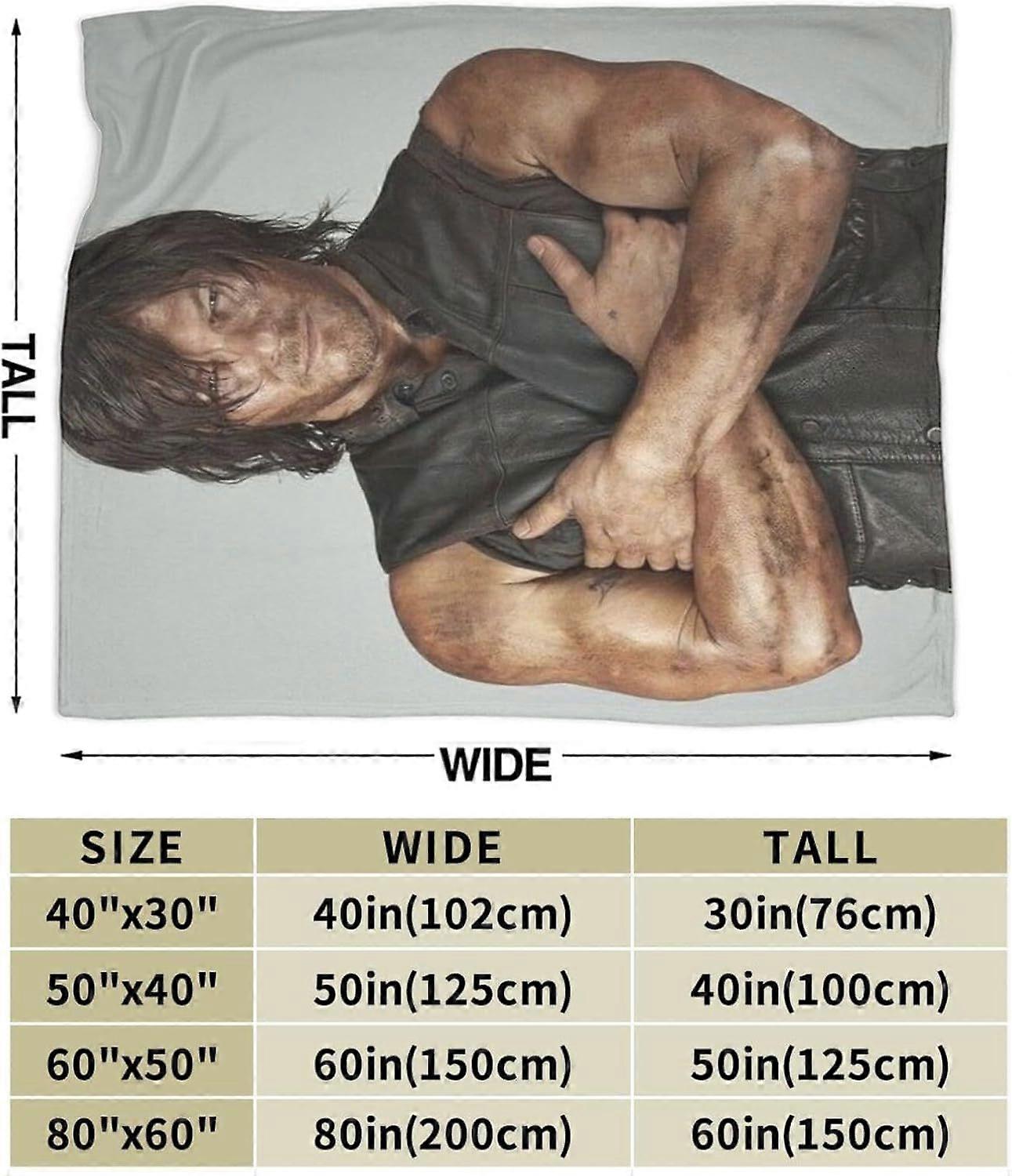 Norman Reedus Blanket Bedding Blanket Daryl Dixon Soft Throw Blankets Lightweight Anti-Static Blanket MR-774
