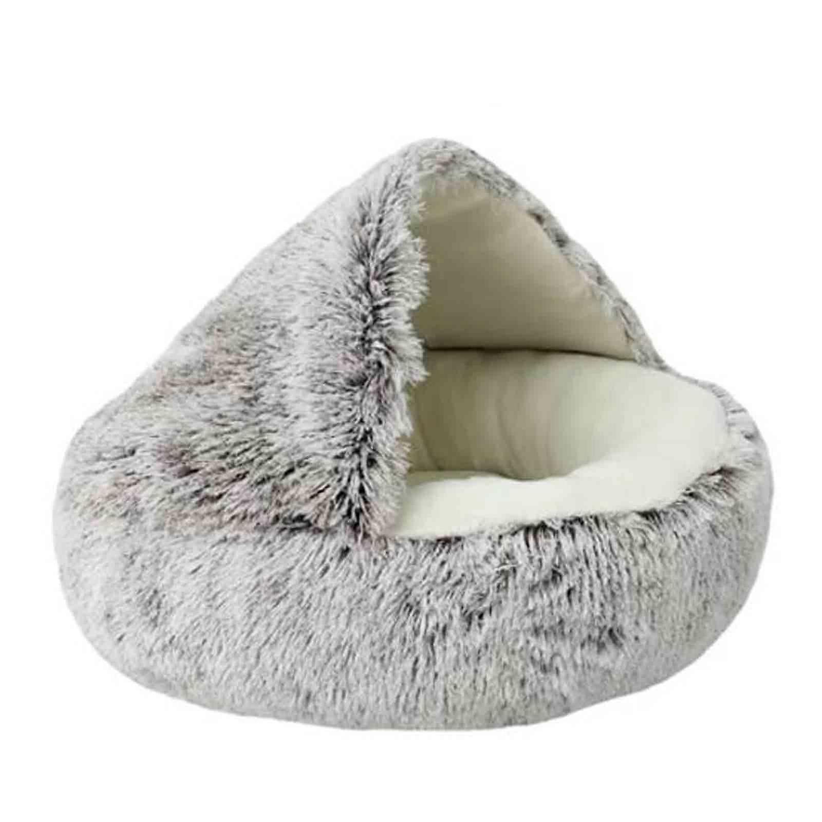Pink Soft Plush Cat Bed - 40x40cm