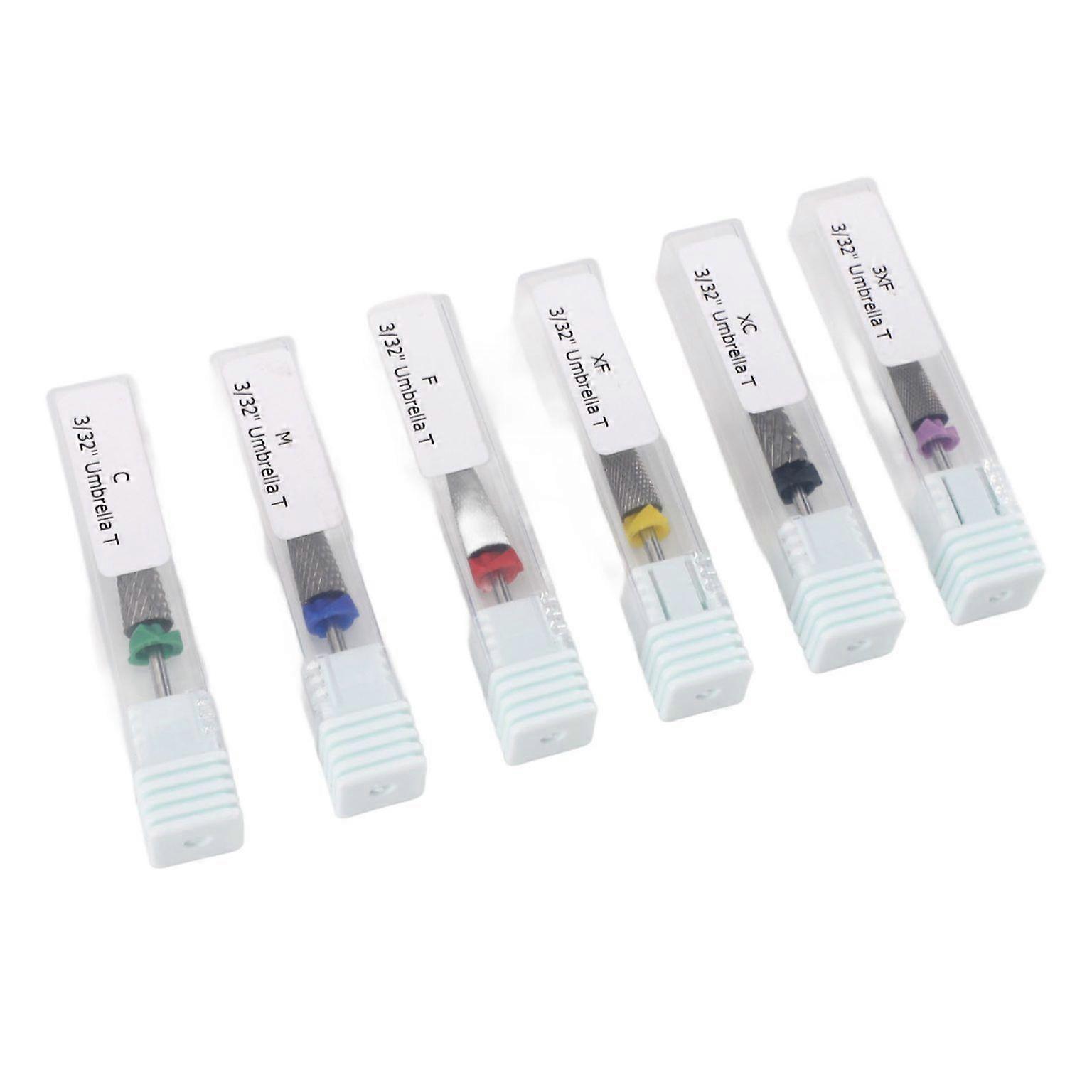 6pcs Tungsten Steel Nail Grinding Bits Set for Fast Removal