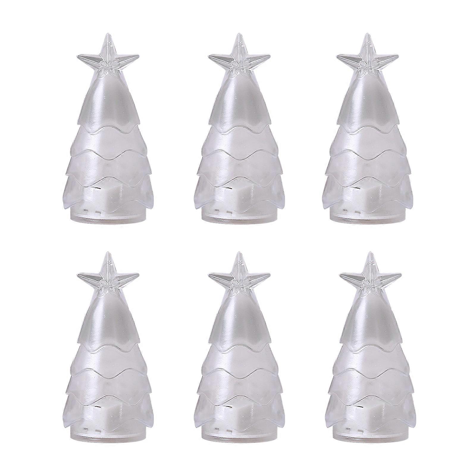 Pack of 6 Christmas Tree Candle Lights Ideal Creating a Warm Atmosphere During the Holiday Household yellow light