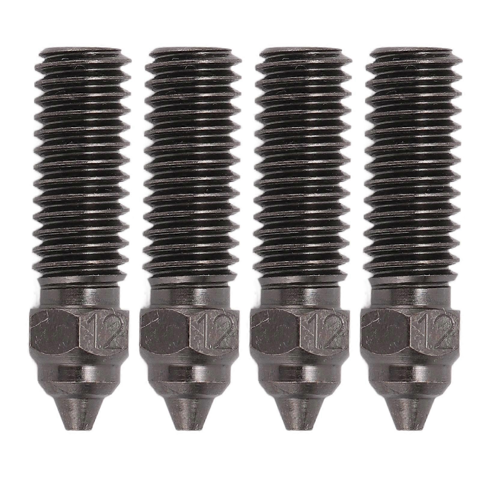 4pcs 1.2mm CR K1 3D Printer Extrusion Nozzles, Hardened Steel, Smooth, Durable, Anti-Clogging
