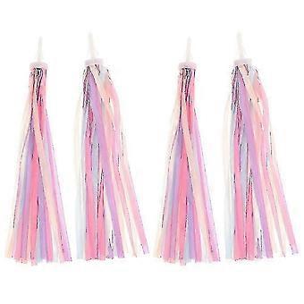 4pcs Bike Handlebar Decorative Streamers Teenager Scooter Handlebar Streamers Bike Tassel Streamers