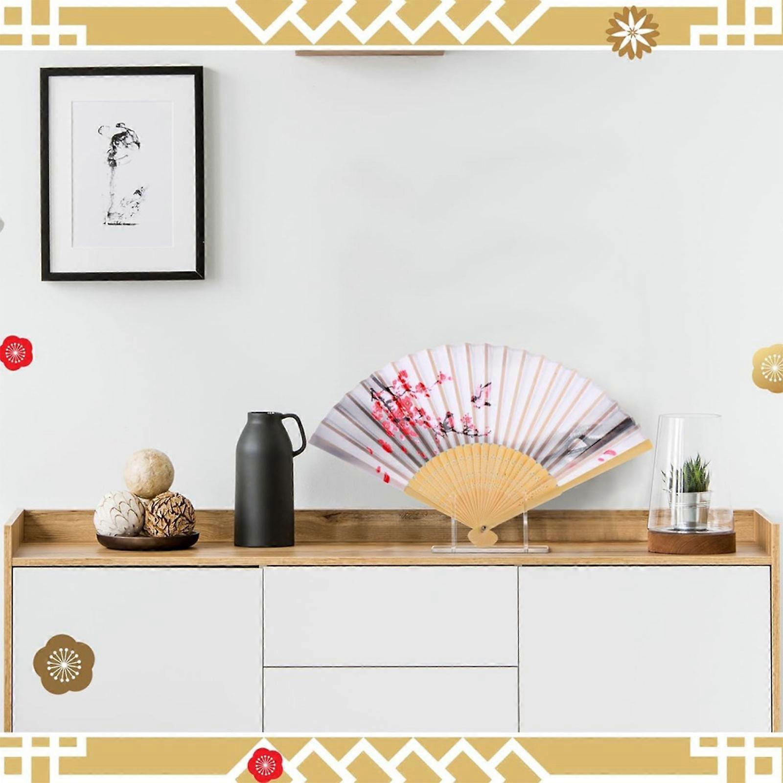 2/3Pcs Stylish Acrylic Handheld Fan Rack Clear Folding Fan Desktop Display Stand Shelves for Easy Assembly and Storage