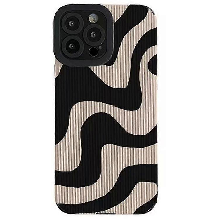 Compatible For iPhone 16 Pro Case Zebra Stripe PU Leather+TPU Shockproof Phone Cover