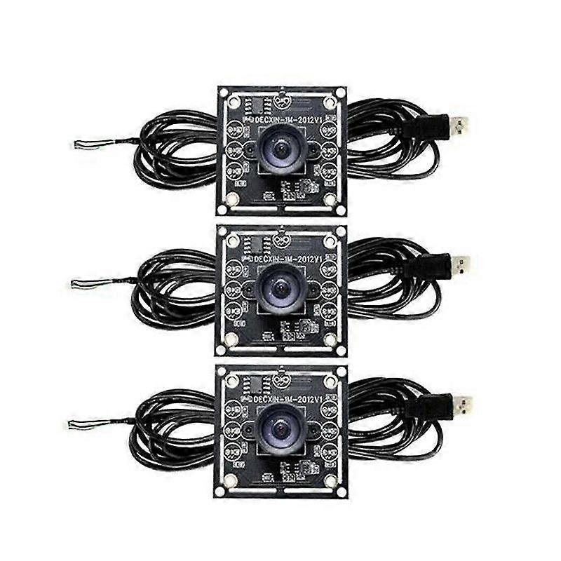 3 قطع 100 درجة وحدة الكاميرا 1 ميجابكسل OV9732 1280x720 USB مجاني للسائق التركيز اليدوي ، مع كابل 3 أمتار f
