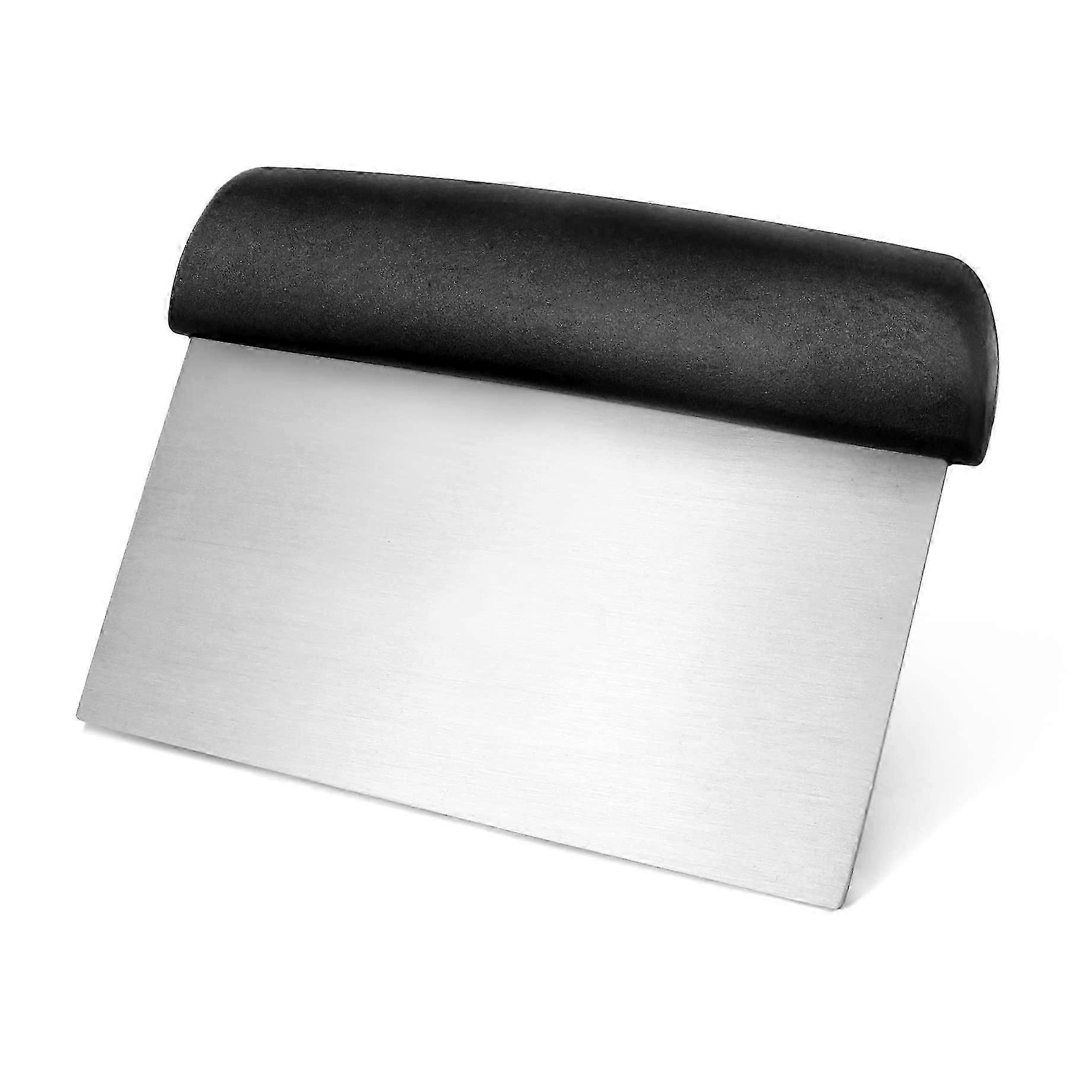 Black Plastic Dough Scraper, 6 x 3 Inches