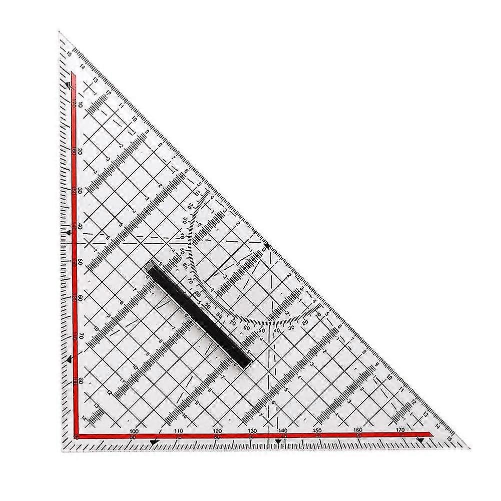 30cm Drawing Triangle Ruler Multi-function Drawing Ruler With Handle Protractor Measurement Ruler S-dwdz