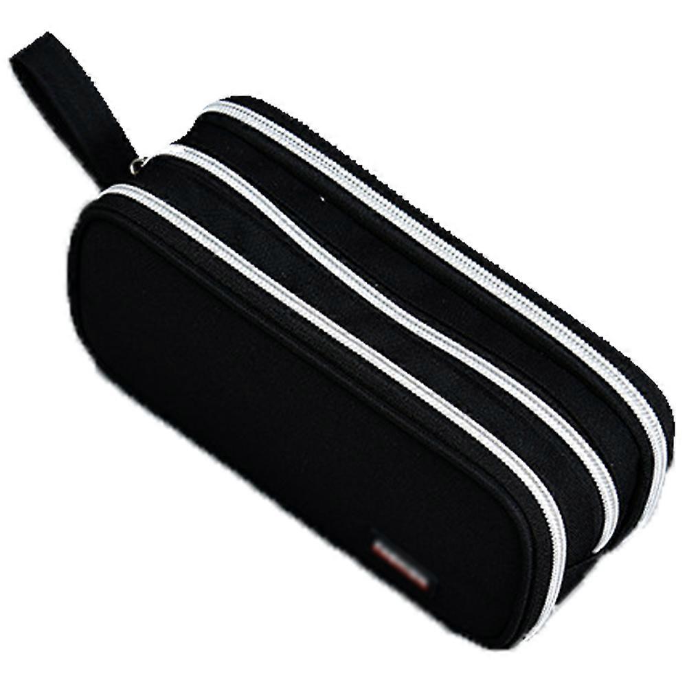 Portable Office Organizer with Square Grid Pattern, Multi-Compartments for Your Stationery and Electronics, High-Quality Oxford Fabric for Longevity