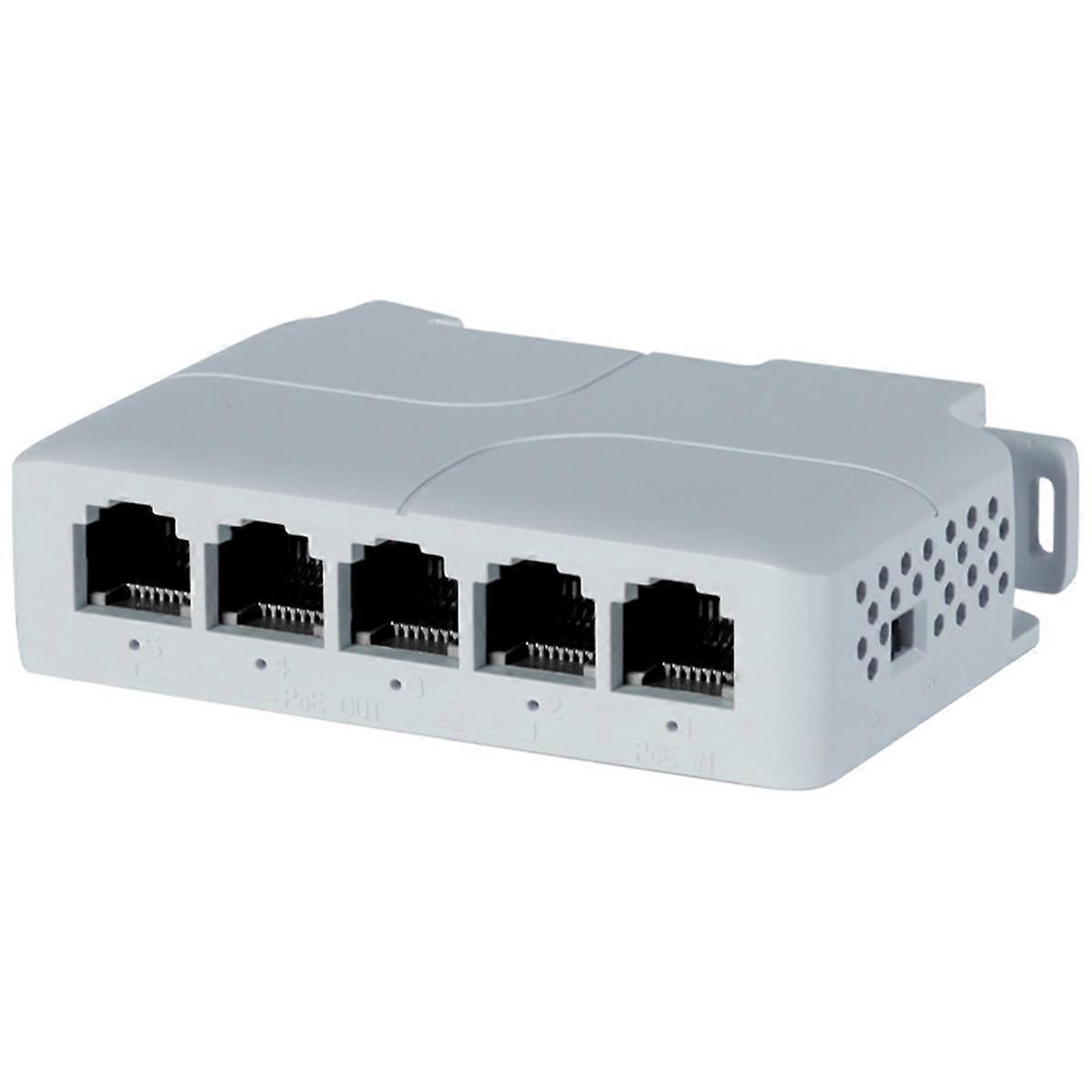 5 Port 10/100Mbps POE Extender 1 in 4 Out Network Switch Repeater Support IEEE802.3af/at/bt for PoE