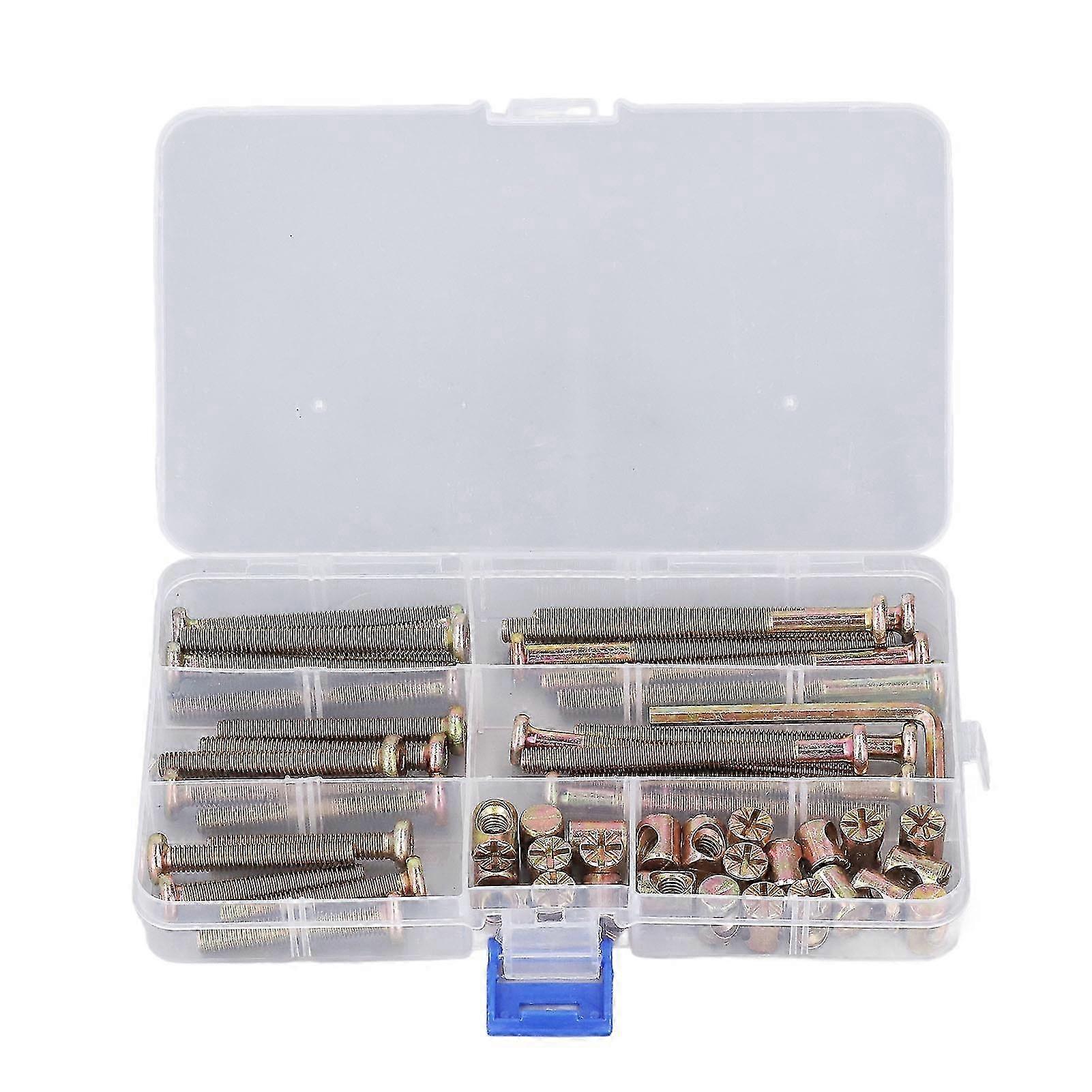 M6 Screw Assortment Set Button Head Screws with Hammer Head Nuts Hex Wrench for Parts Repair