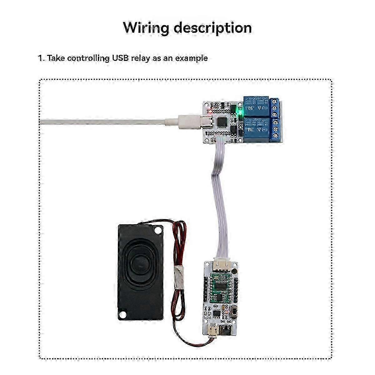 Voice Recognition Sensor Module Chinese/English Voice Recognition USB to UART Module Built-in Low Voltage Detection