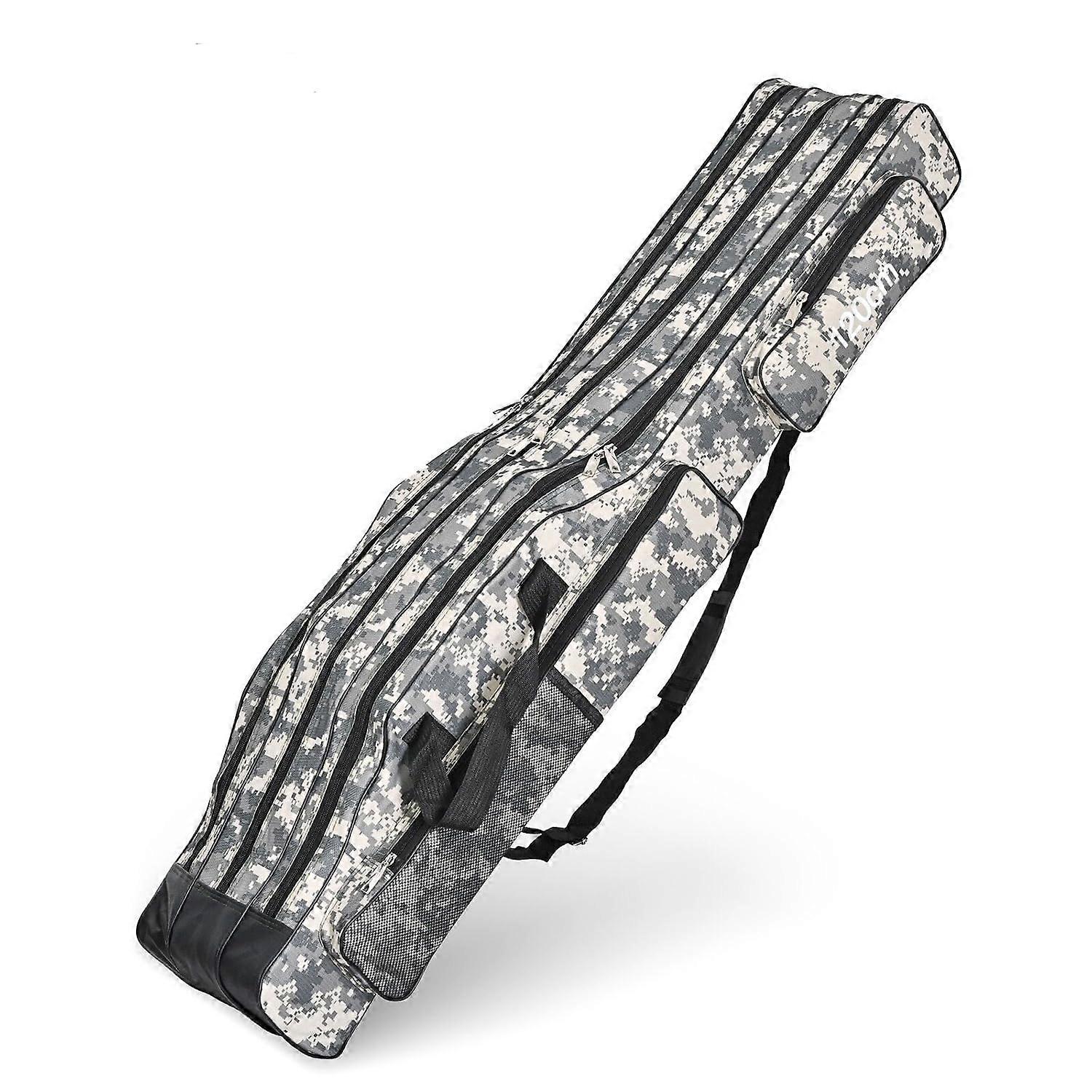 Folding Fishing Pole Bag Fishing for Reel Tackle Storage