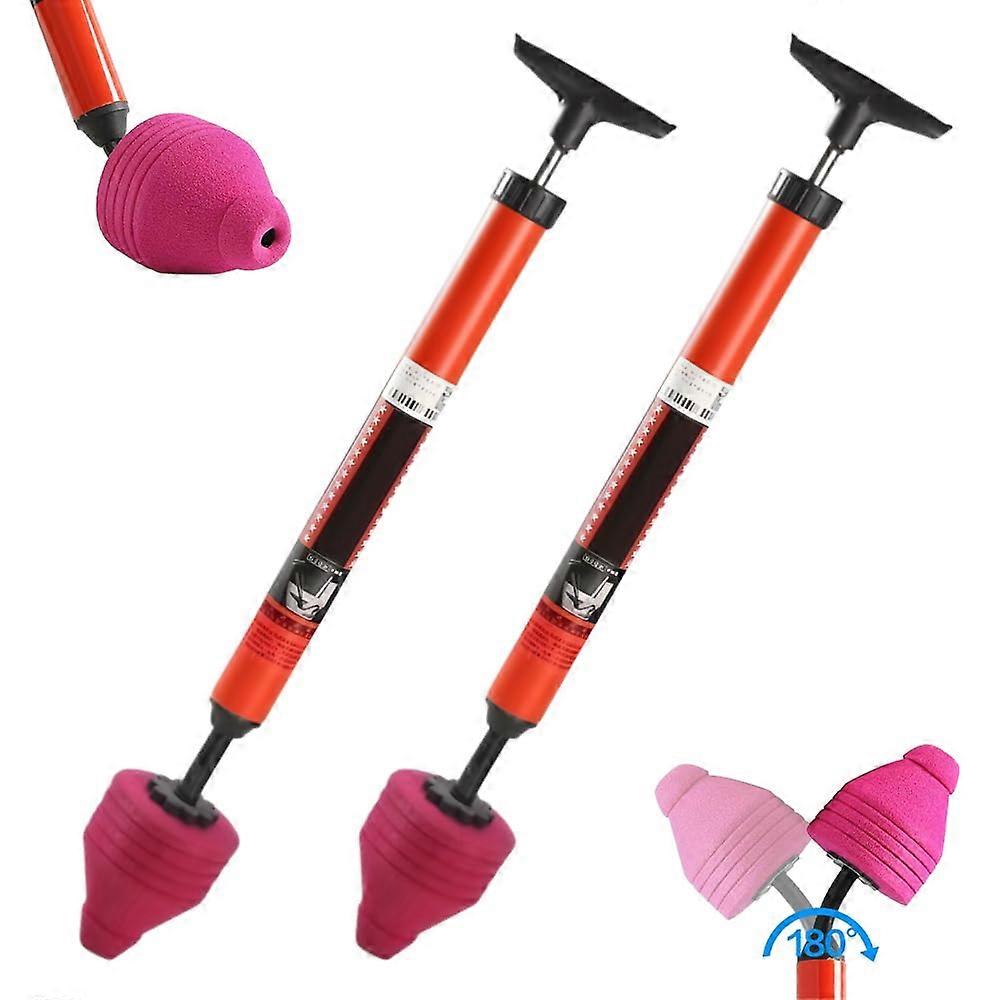 2 Pack High Pressure Powerful Air Drain Heavy Duty Toilet Uncloggers for Bathroom and Kitchen