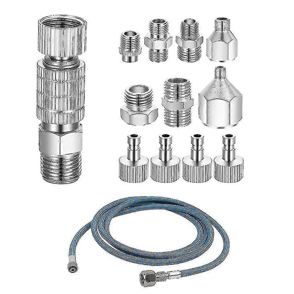 Airbrush Adapter Set, Quick Release Airbrush Adapter Kit, Nylon Braided Hose, For Compressor And Air