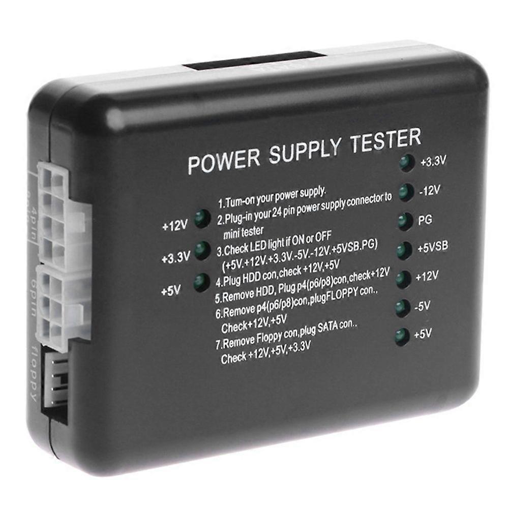 PC 20 24 Pin Netzteil Tester Checker LED für PSU ATX SATA HDD Meter mit einer Messung von 12 V 5 V 3,3 V