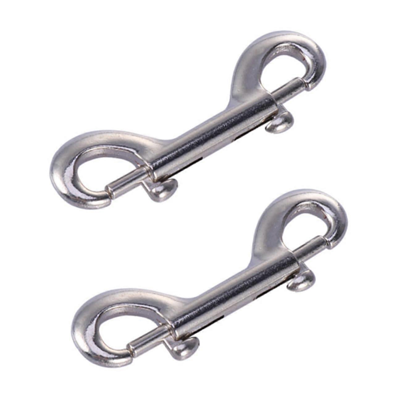 2pcs Stainless Steel Snap Hooks Detachable Swivel Clip Boating for Tidy Deck Quick Release Long Snap Clip