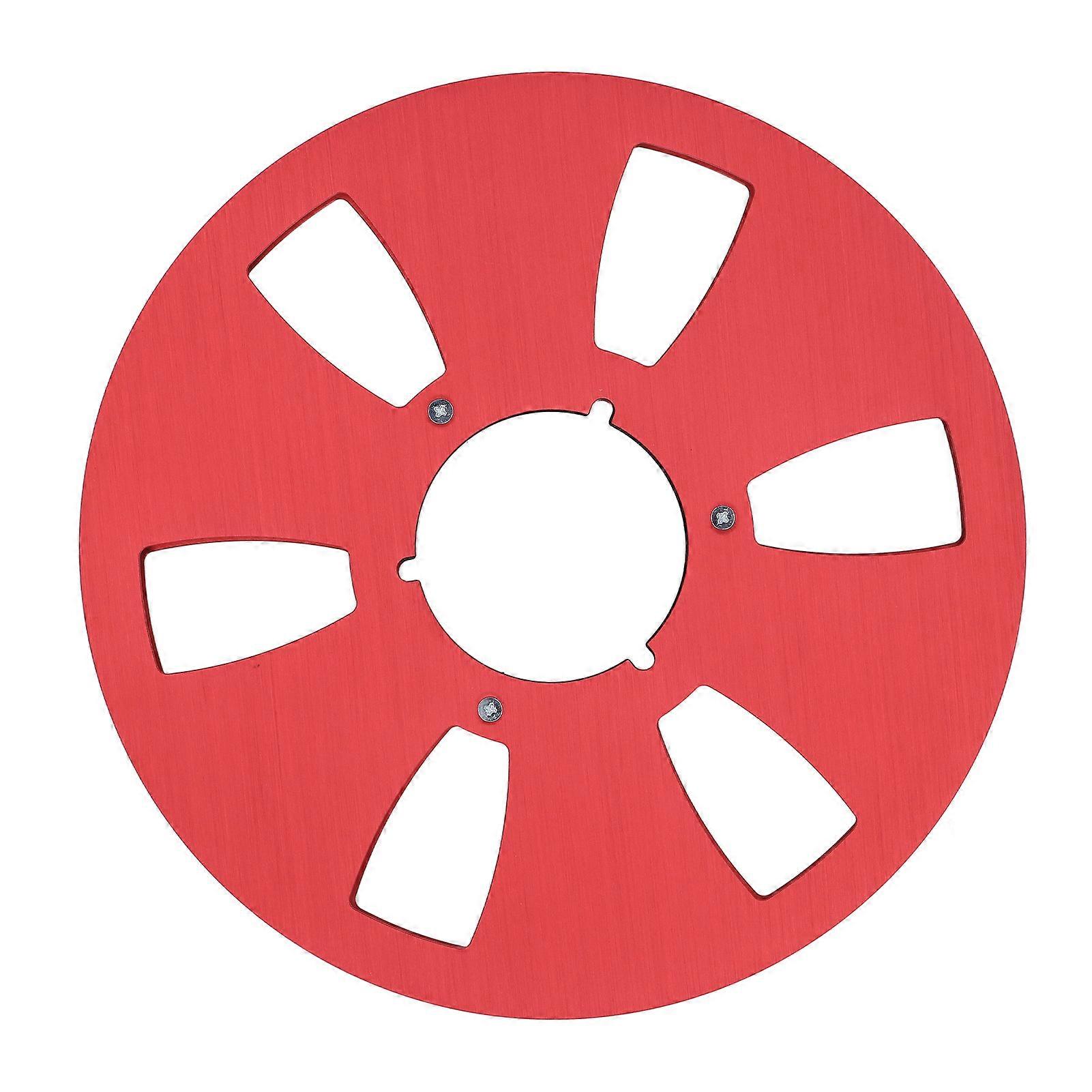 Red 10.5 Inch 6 Hole Aluminum Tape Reel for BASF NAB Reel to Reel Tape Players