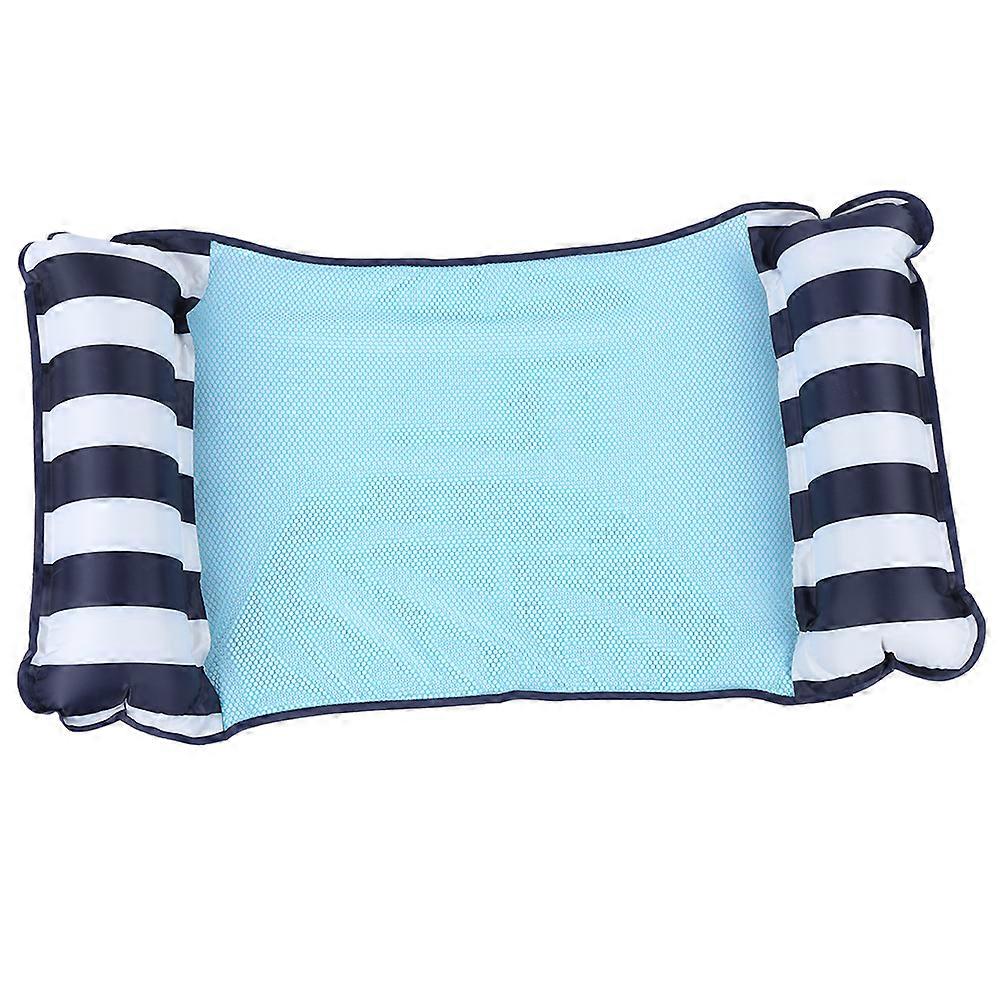 Light Blue Foldable Floating Bed & Pool Hammock with Mesh Design