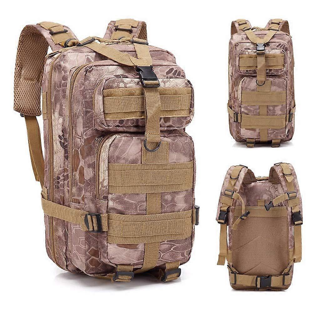 Tactical Backpack Military Army 3P Molle Camouflage Backpack for Hiking Trekking Python Desert 40L Waterproof Design