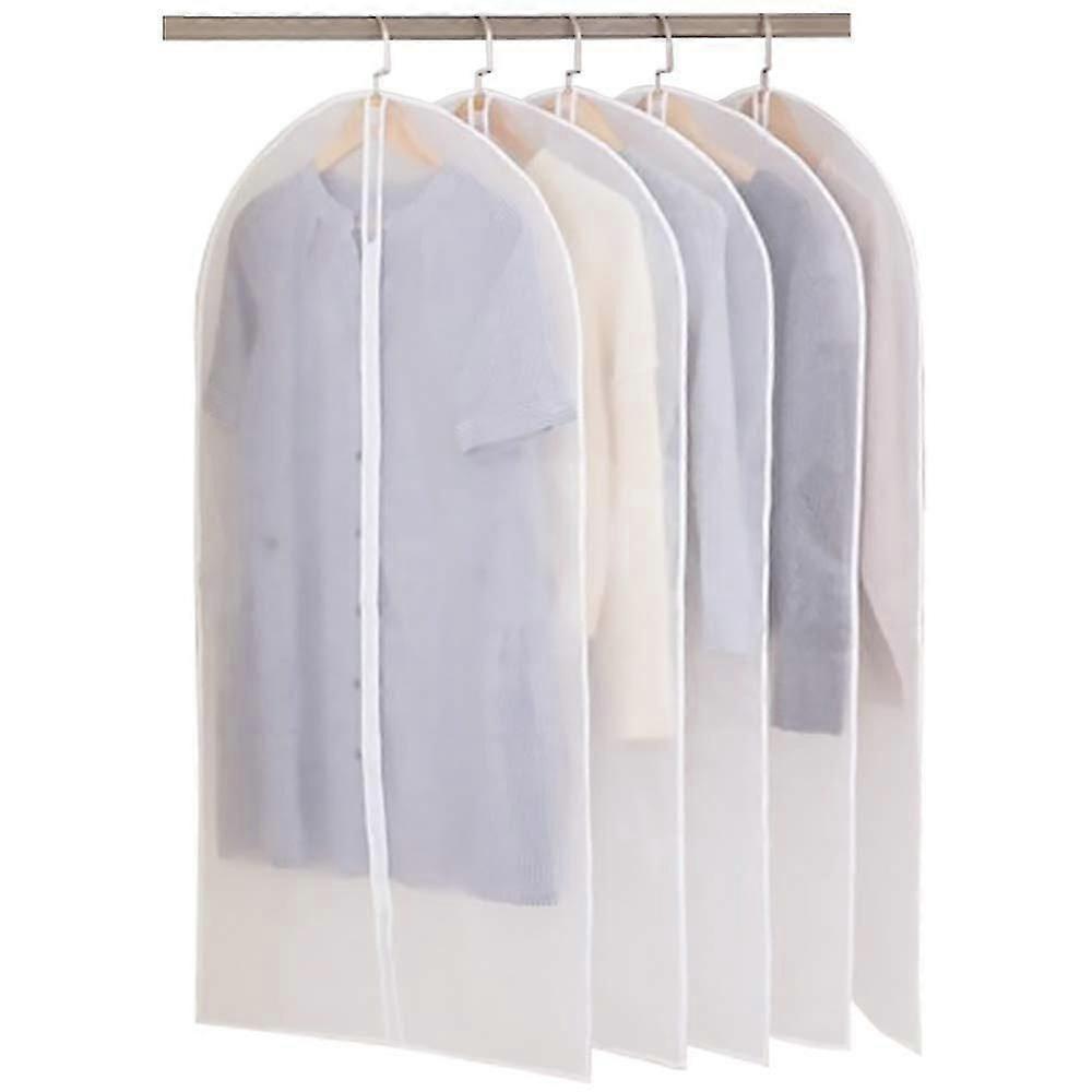 衣類は、ジップペバ半透明のドレスカバー防水60 * 140cmホワイトとダストプルーフ蛾プルーフコートバッグをカバー