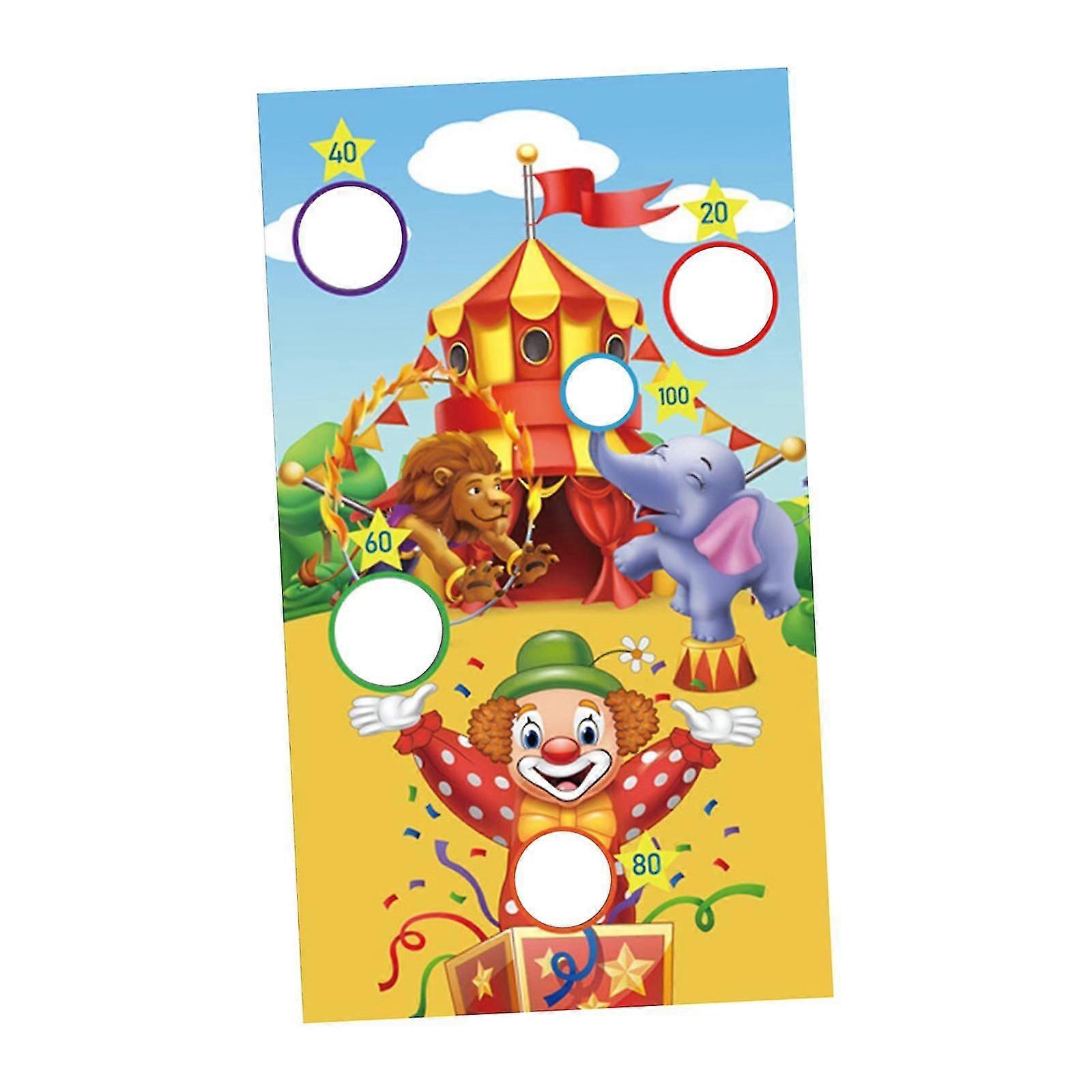 Reusable Bean Bag Game Sets Banner Friends Interaction Toss Game Yard Game Style E well