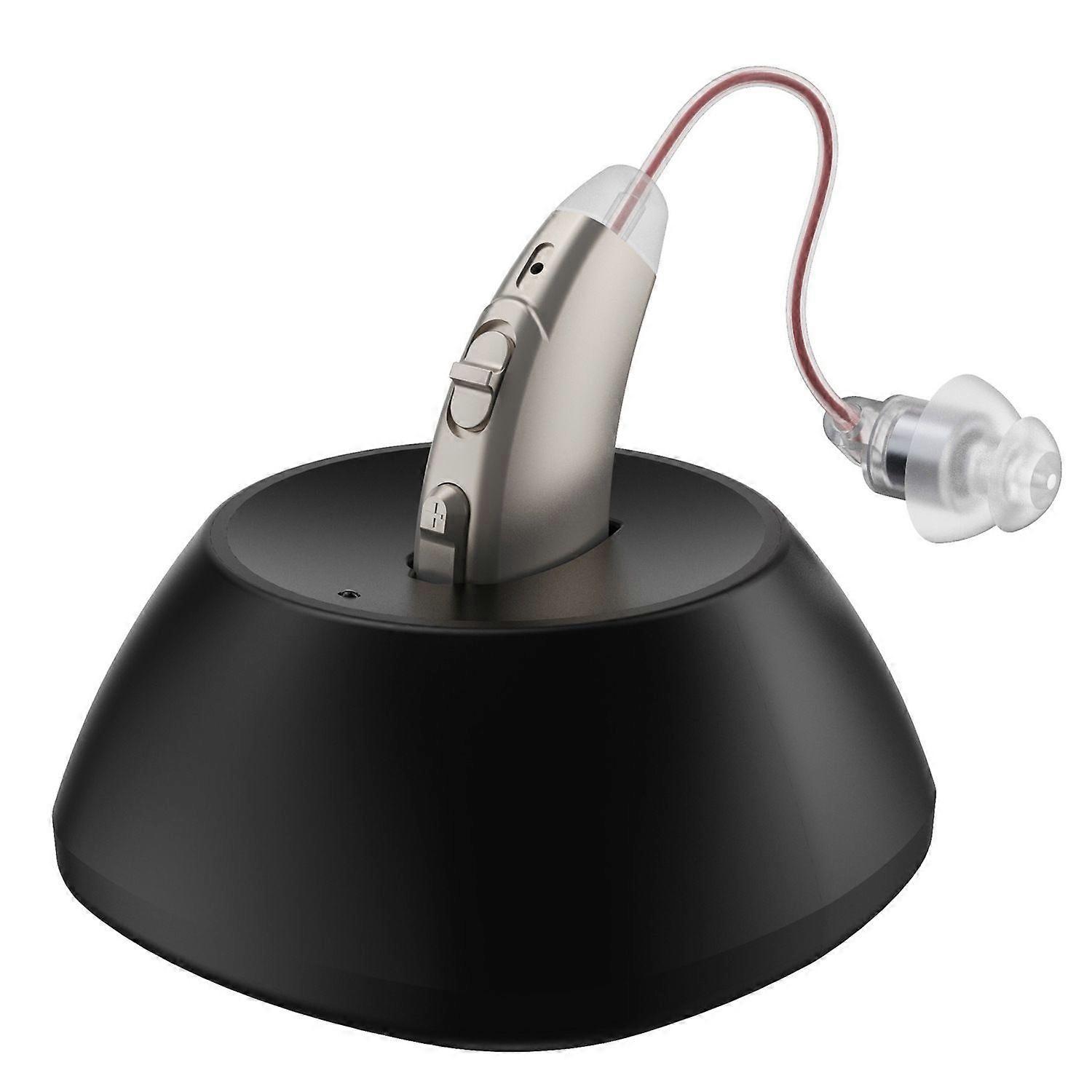 Hearing aids - sound amplifier with charging base  (Silver)