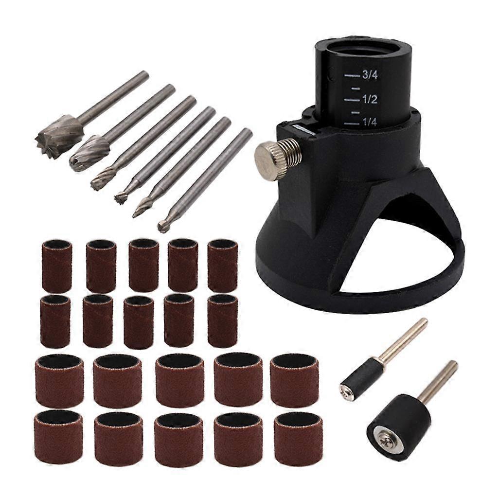 Rotary Multi Tool Cutting Guide Attachment Kit Router Drill Bits