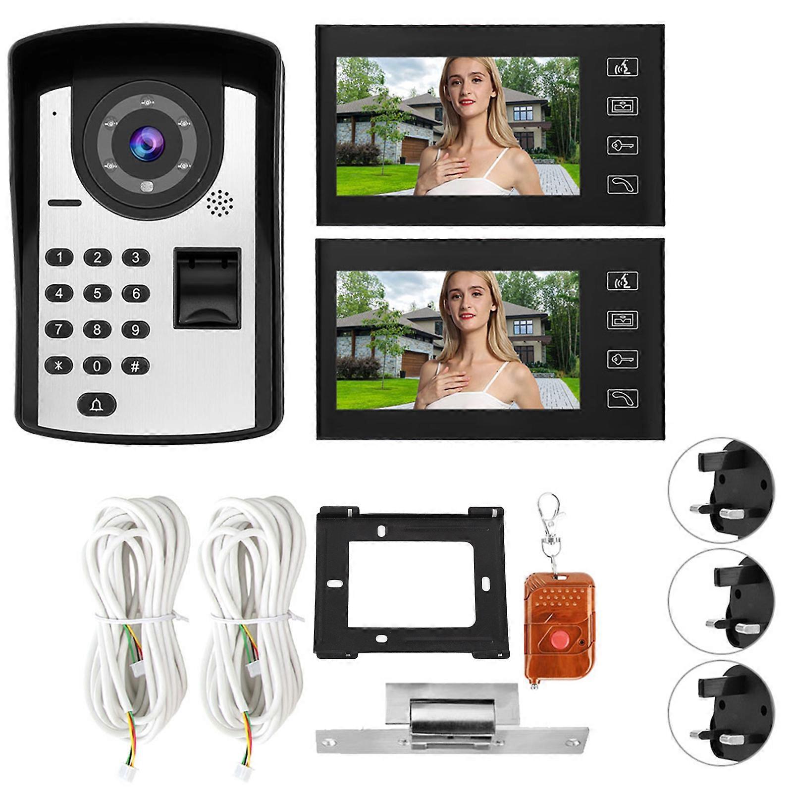 Smart Video Doorbell Kit - 7" Touchscreen, Night Vision, Hands-Free Intercom, Durable Design