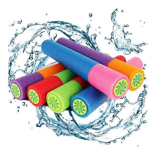 泡沫泳池玩具套装 - 6 件装,夏季水战玩具,安全材料,远程射击,Easy e 水枪