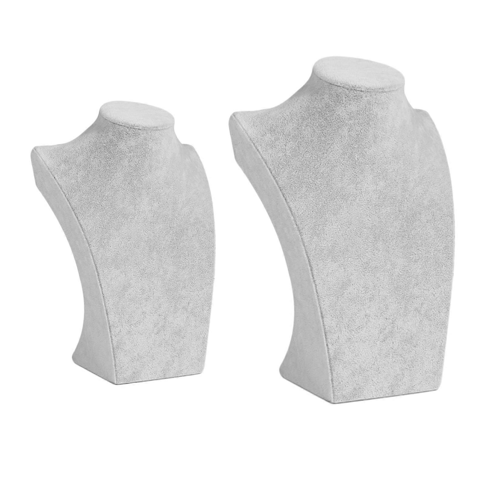 2x Collar de terciopelo Pantalla Suéter Cadena Joyero