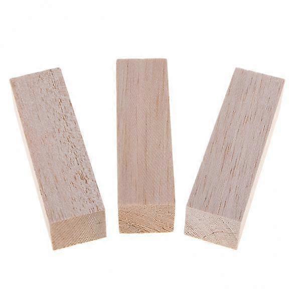 2x Unfinished Wood Blocks - 3/5Pack Rectangular Wooden Blocks, for Sign Block