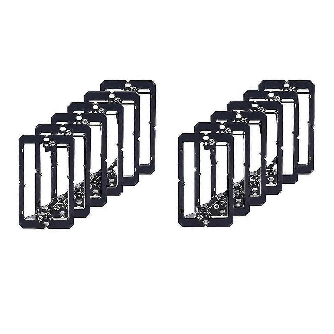 12 Pcs Black Single Gang Low Voltage Wallplate Mounting Brackets