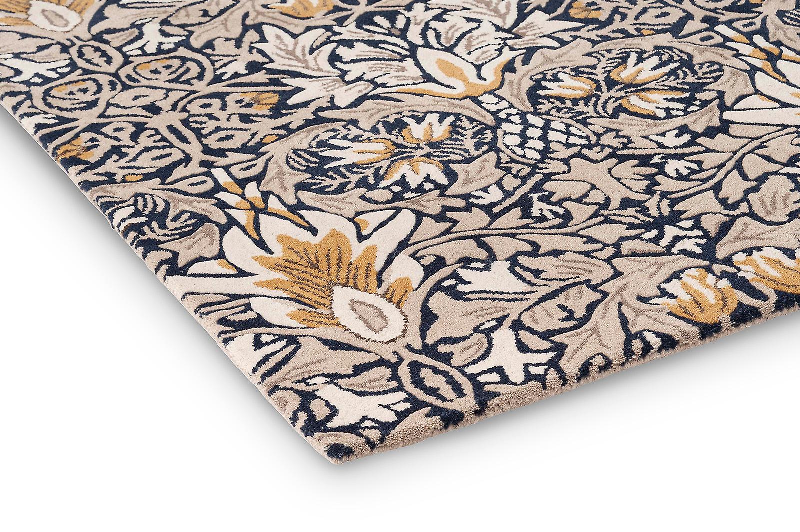 Rug Morris & Co Snakeshead 靛蓝127208 - 蓝色, 米色