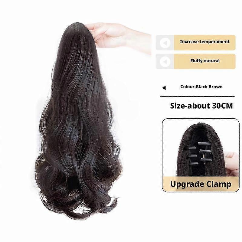 Kvinders Hale Paryk Naturlig Krøllet Hårklemme Høj Lav Lang Hårklemme Asiatisk Fiber