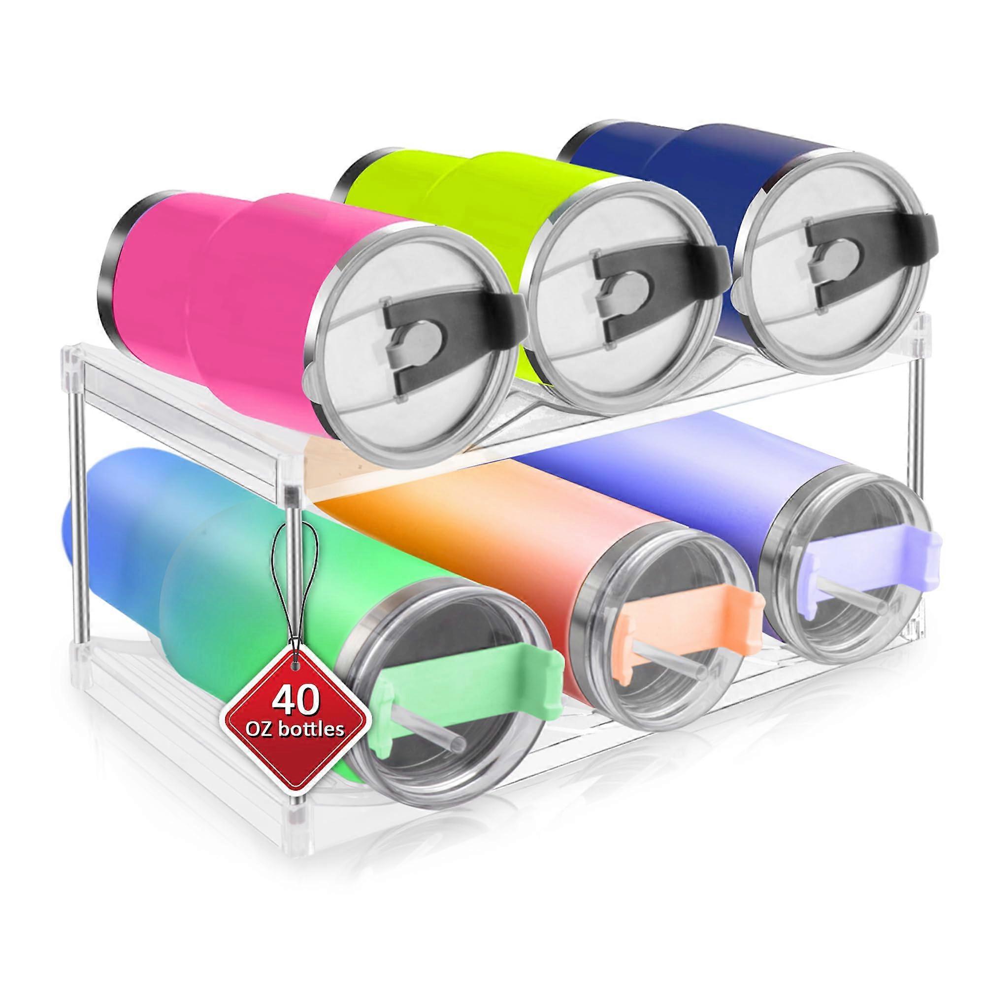 Bottle Rack 2 Layers, Holder for Kitchen Cabinet, Organiser for 1.2L Bottles