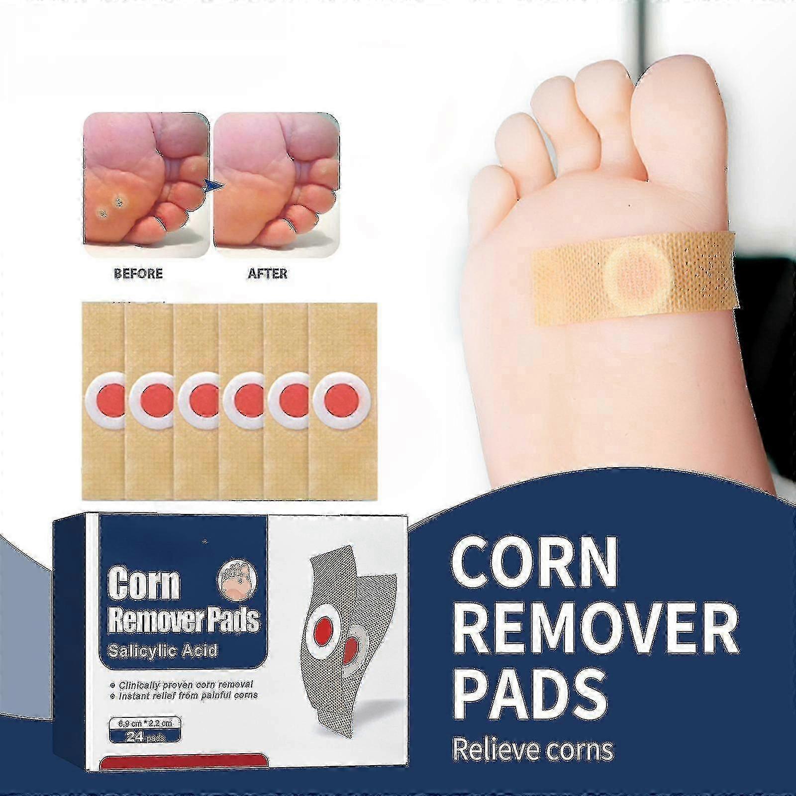 Corn Pads 48 Pcs Corn Plasters For Feet,corn Plasters Soft Latex Foam Self Adhesive Callus Pads Corn Removal Anti Friction Reduce Foot And Heel Pain 2