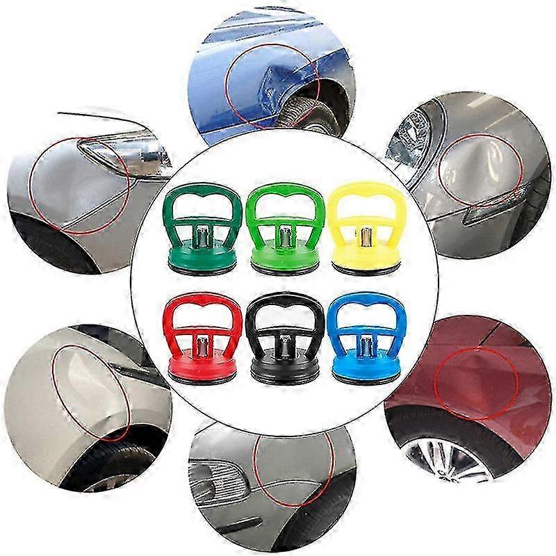 Car Dent Puller Kit with Suction Cup - Auto Body Repair Tool (Yellow)