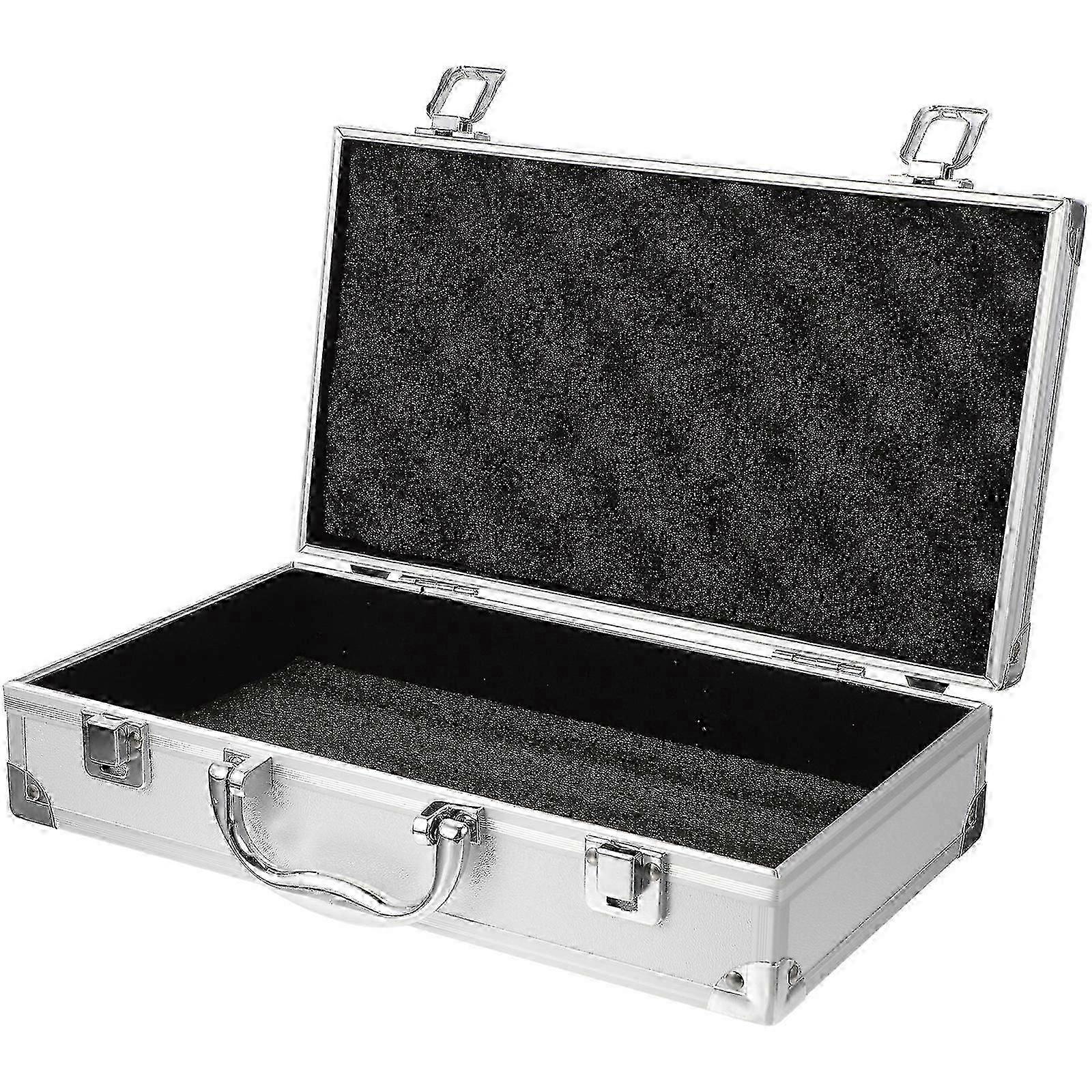 Aluminum Alloy Tool Case 30x18x8cm Silver Storage Box