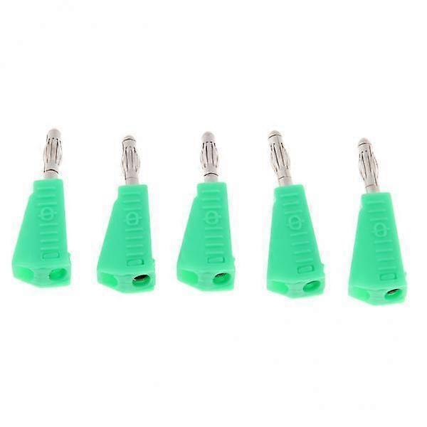 4x5Pieces 4mm Banana Plug for Test Probes Instrument Meter Connector green